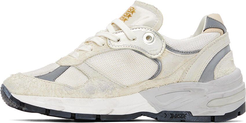Golden Goose White  Silver Dad-Star Sneakers - Picture 3
