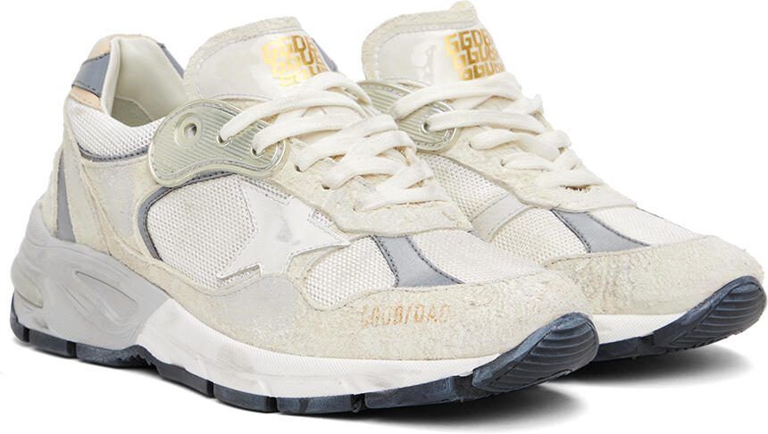 Golden Goose White  Silver Dad-Star Sneakers - Picture 2