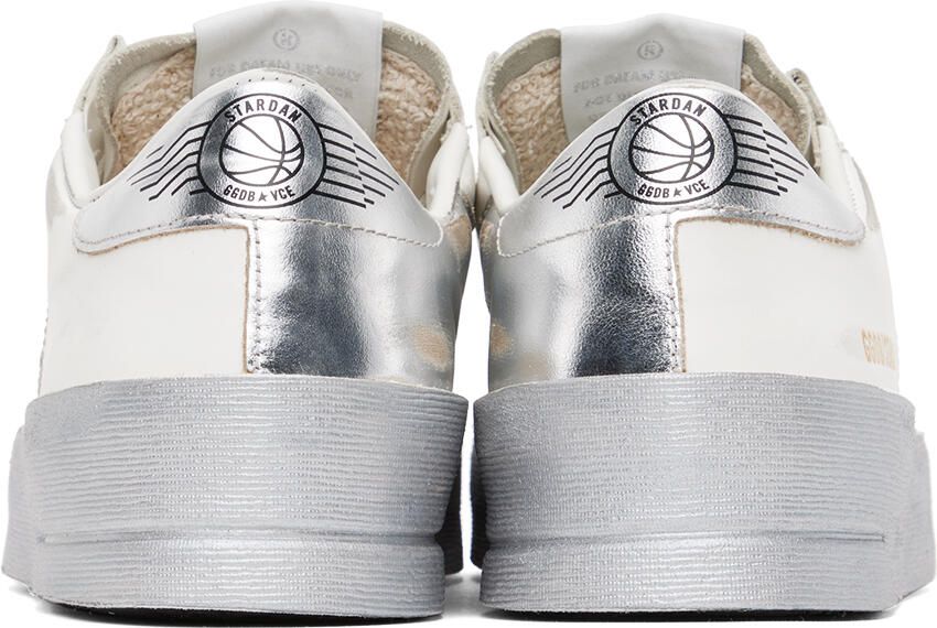 Golden Goose White  Silver Stardan Sneakers