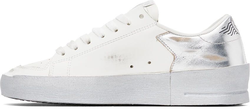 Golden Goose White  Silver Stardan Sneakers - Picture 3
