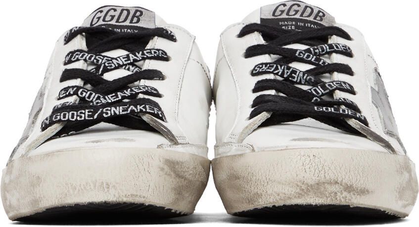Golden Goose White  Silver Super-Star Classic Sneakers - Picture 3