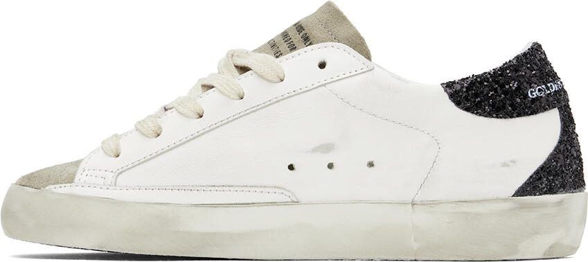 Golden Goose White  Taupe Super-Star Sneakers - Picture 3