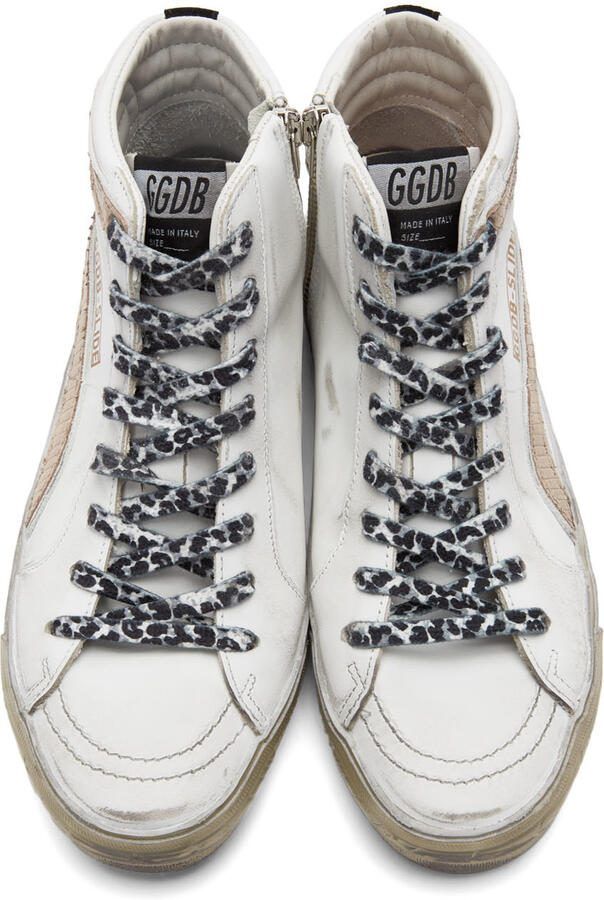 Golden Goose White Slide Leather Sneakers