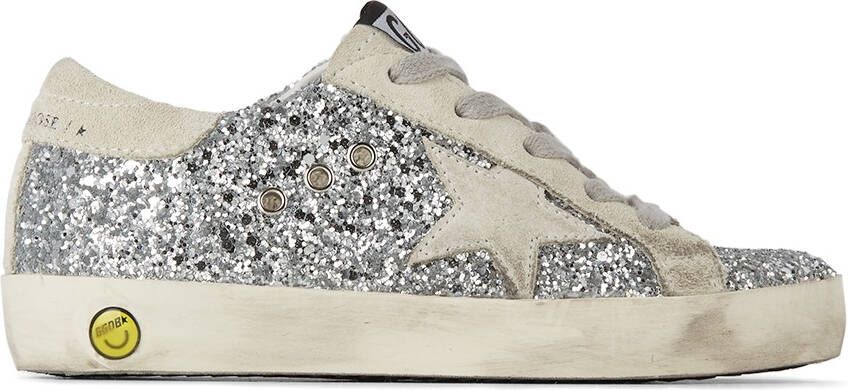Golden Goose Kids Silver Super-Star Classic Sneakers - Picture 5