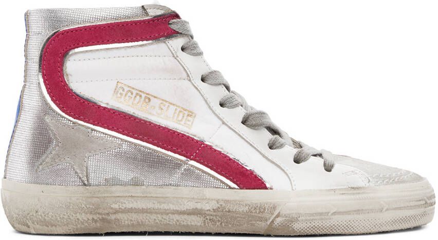 Golden Goose Pink  Silver Slide Sneakers - Picture 5