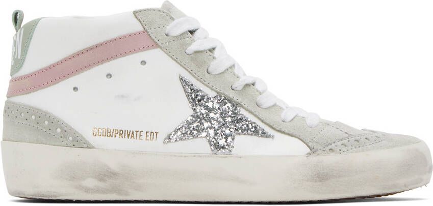 Golden Goose SSENSE Exclusive White  Gray Mid Star Sneakers - Picture 5
