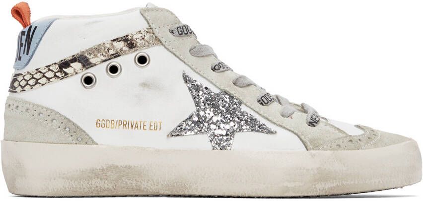 Golden Goose SSENSE Exclusive White  Grey Mid Star Classic Sneakers - Picture 5