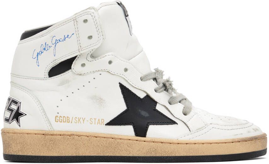 Golden Goose White  Black Sky-Star Sneakers - Picture 5