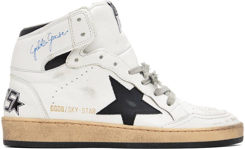 Golden Goose White  Black Sky-Star Sneakers - Picture 5