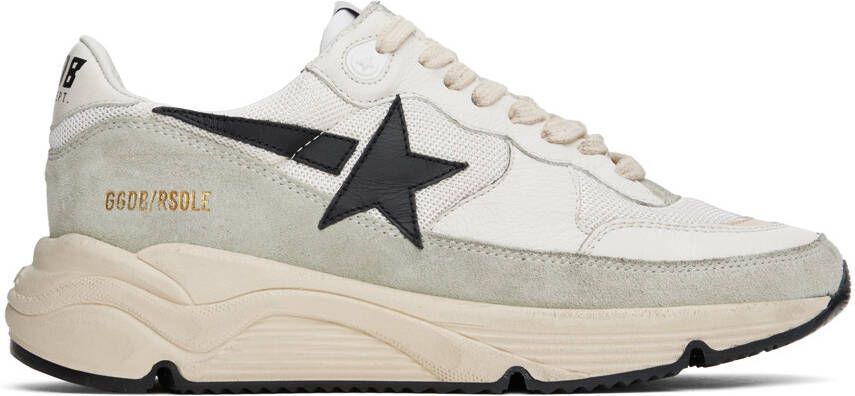 Golden Goose White  Gray Running Sole Sneakers - Picture 5