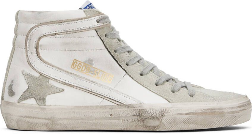 Golden Goose White  Gray Slide Sneakers - Picture 2