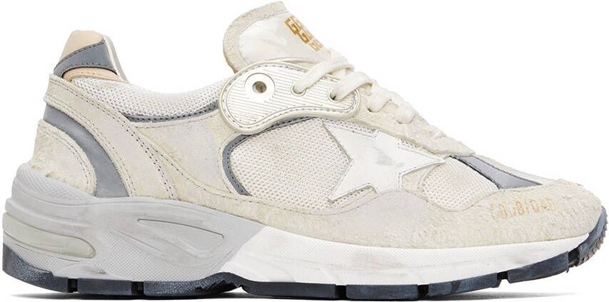 Golden Goose White  Silver Dad-Star Sneakers - Picture 5