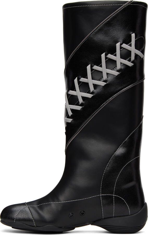 GRAPE Black Sport Lace-Up Boots