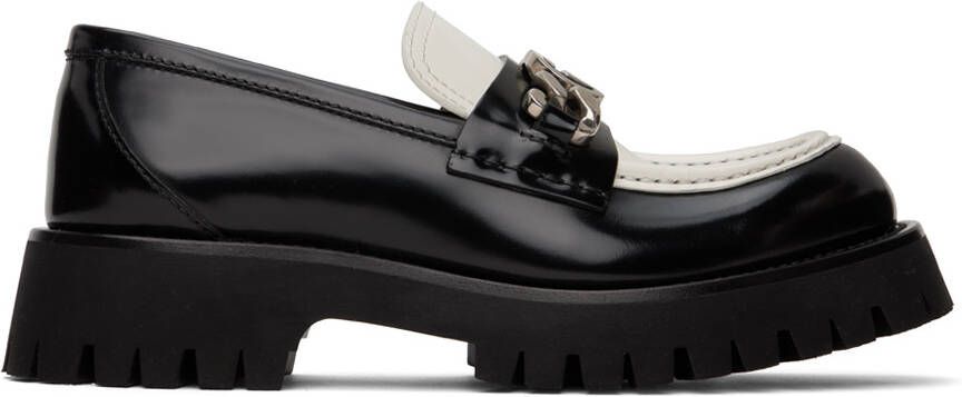 Gucci Black  White Hardware Loafers - Picture 5