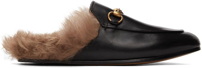 Gucci Black Horsebit Slip-On Princetown Loafers - Picture 5