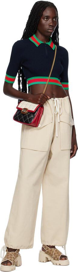 Gucci Beige  Brown GG Lug Sandals - Picture 4
