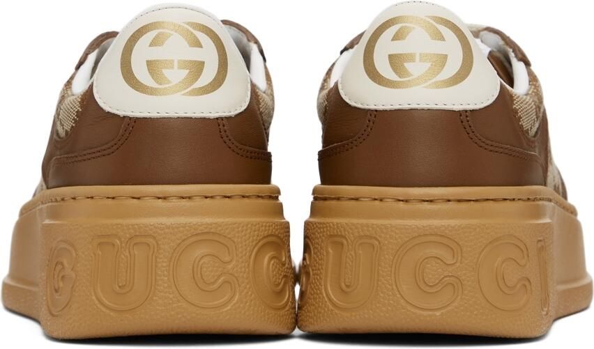 Gucci Beige  Brown GG Sneakers - Picture 2