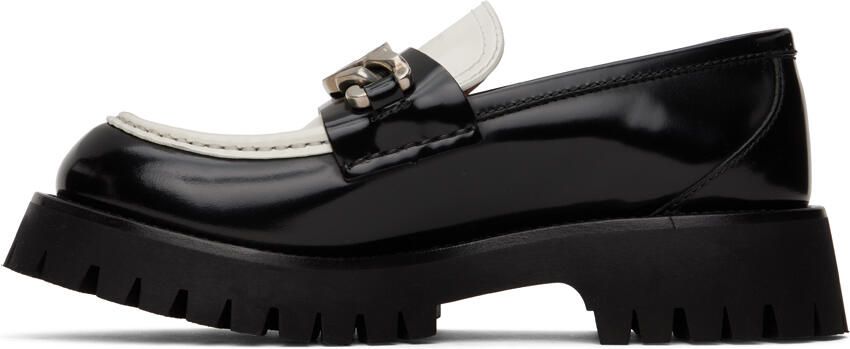 Gucci Black  White Hardware Loafers - Picture 3