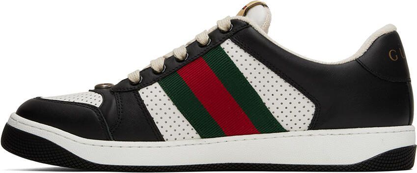 Gucci Black  White Screener Sneakers - Picture 3