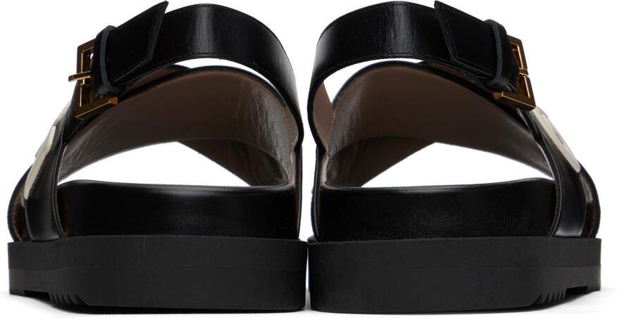 Gucci Black  White Slingback Sandals - Picture 4