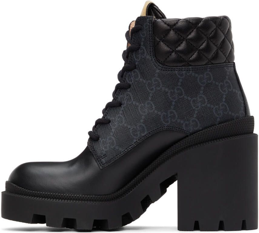Gucci Black GG Ankle Boots - Picture 2
