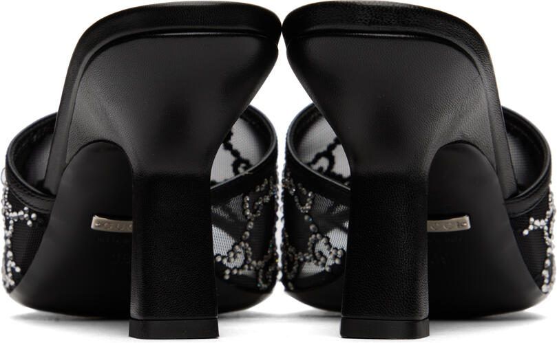 Gucci Black GG Heeled Sandals