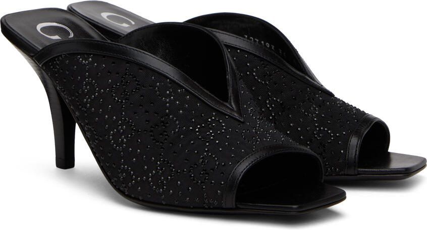 Gucci Black GG Slide Sandals - Picture 2