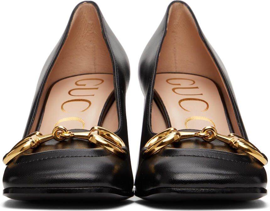 Gucci Black Horseback Mid Heels - Picture 5