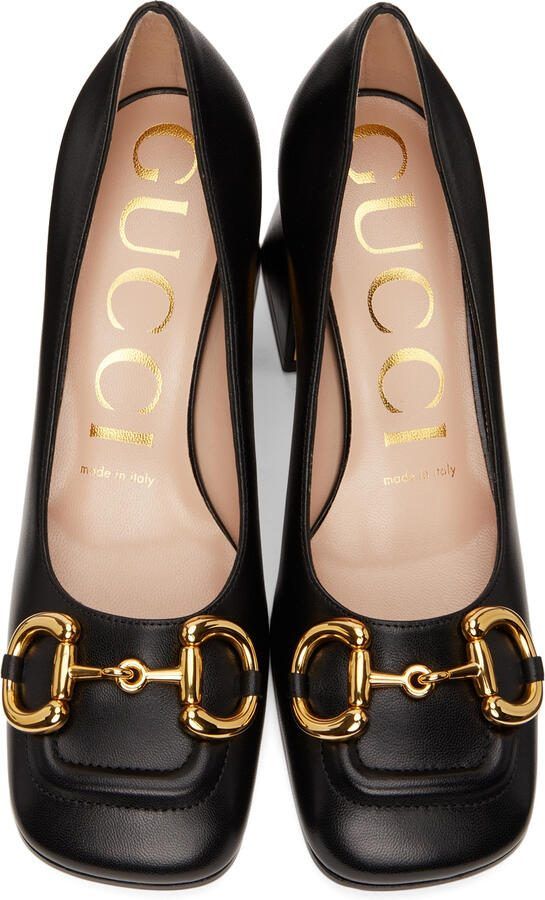 Gucci Black Horseback Mid Heels - Picture 2