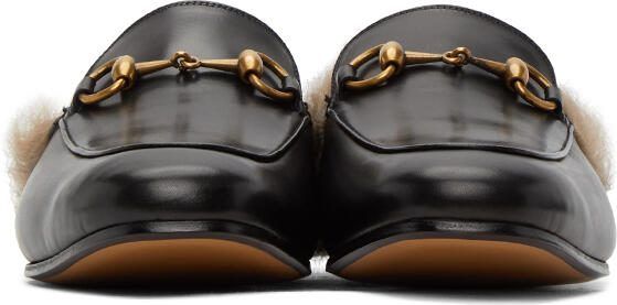 Gucci Black Horsebit Princetown Slip-On Loafers - Picture 4