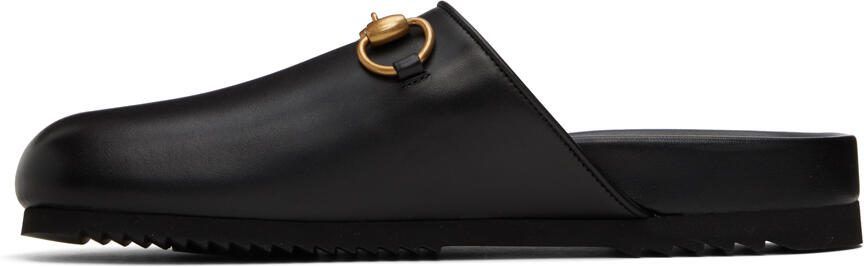 Gucci Black Horsebit Slippers - Picture 3
