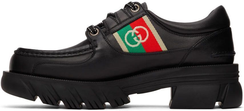 Gucci Black Interlocking G Lace-Up Derbys - Picture 2
