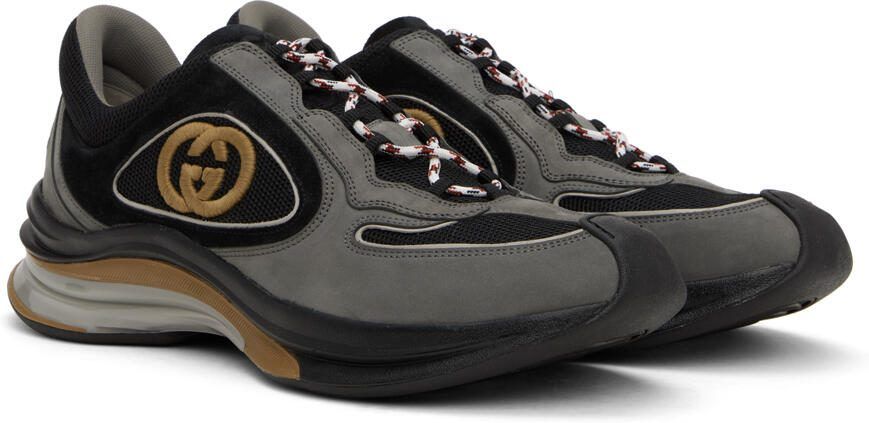 Gucci Black Interlocking G Run Sneaker