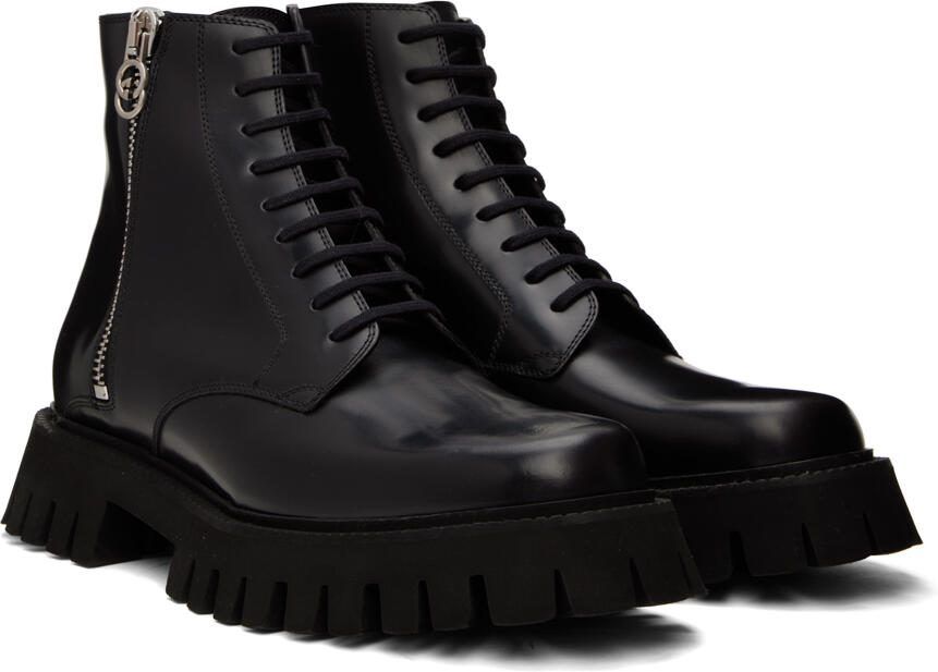 Gucci Black Leather Chelsea Boots - Picture 2