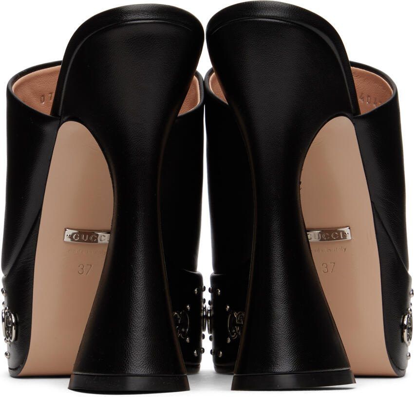 Gucci Black Platform Heeled Sandals