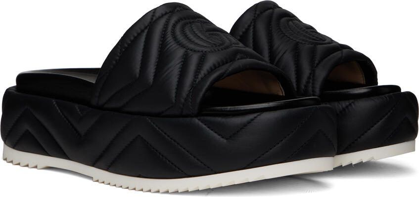 Gucci Black Quilted Angelina Sandals - Picture 2