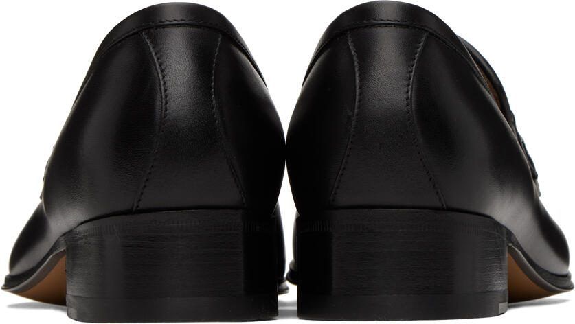 Gucci Black Web Interlocking G Loafers