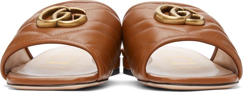 Gucci Brown Matelassé GG Jolie Sandals - Picture 3