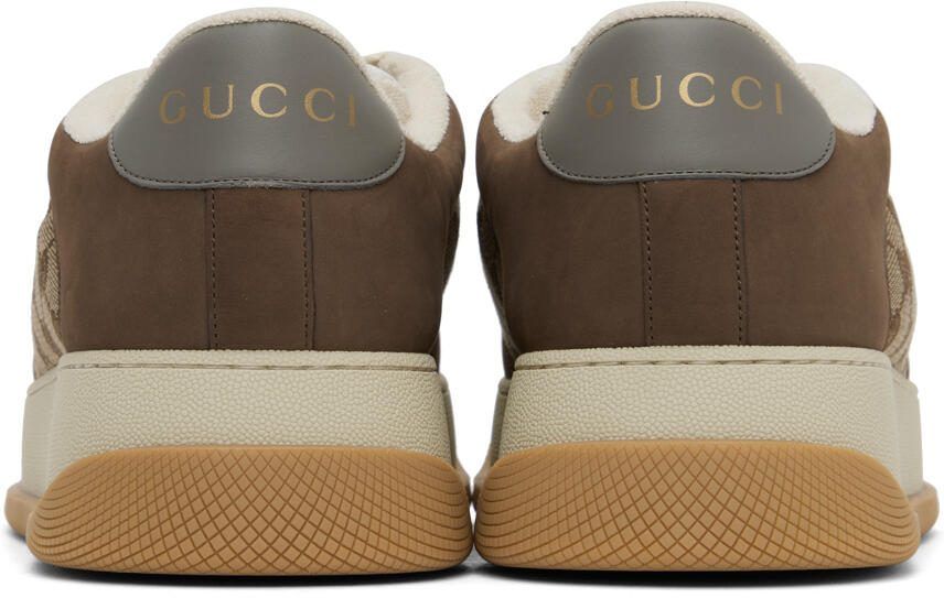 Gucci Brown Screener GG Sneakers