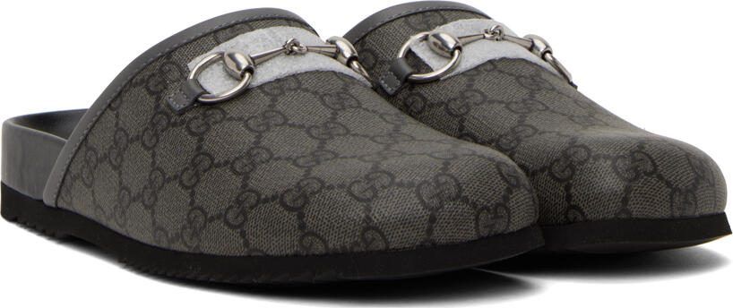 Gucci Gray GG Horsebit Loafers - Picture 2