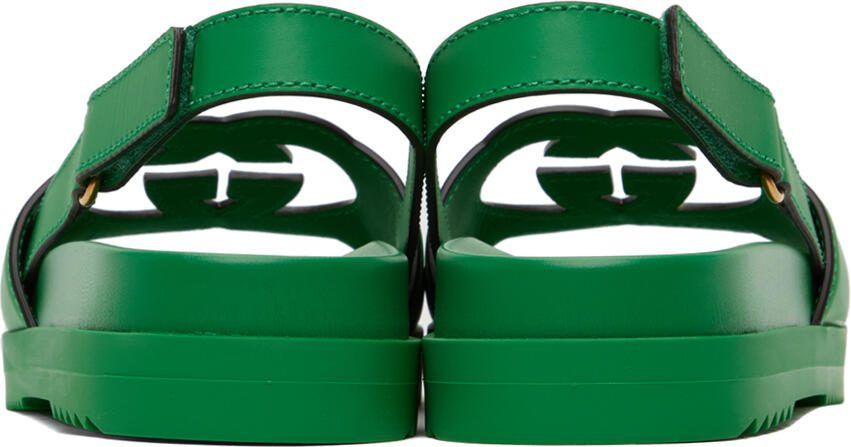 Gucci Green Interlocking G Sandals