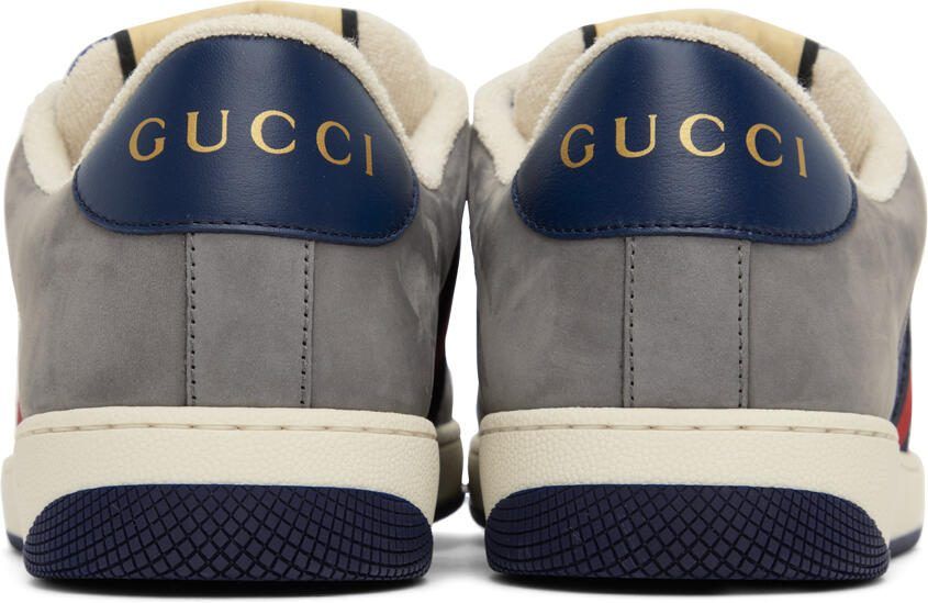 Gucci Navy  Gray Screener Sneakers