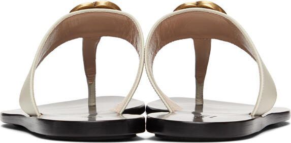 Gucci Off-White GG Marmont Sandals - Picture 4