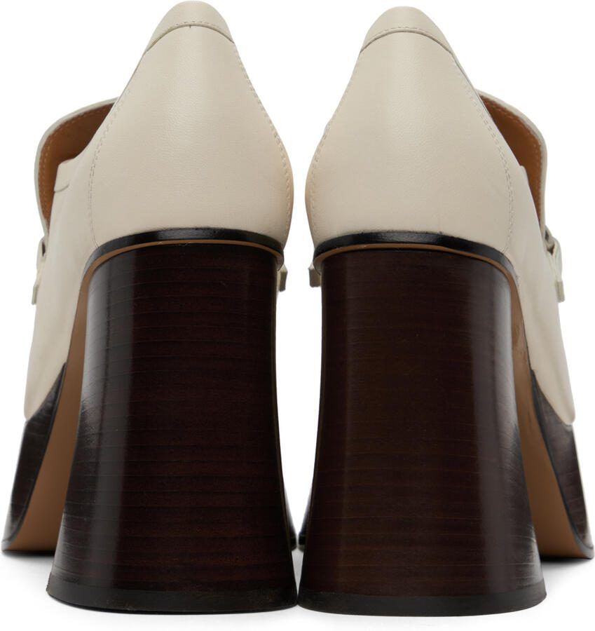Gucci Off-White Horsebit Platform Loafers