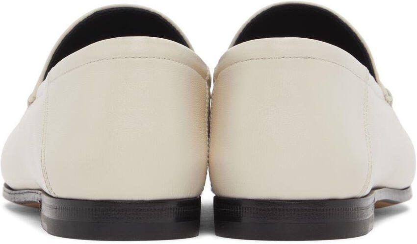 Gucci Off-White Leather Horsebit Loafers