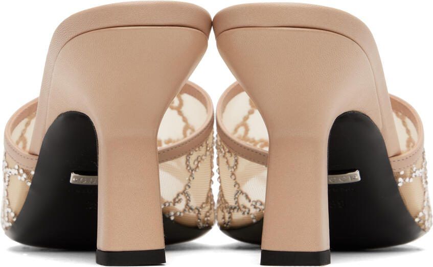 Gucci Pink GG Heeled Sandals
