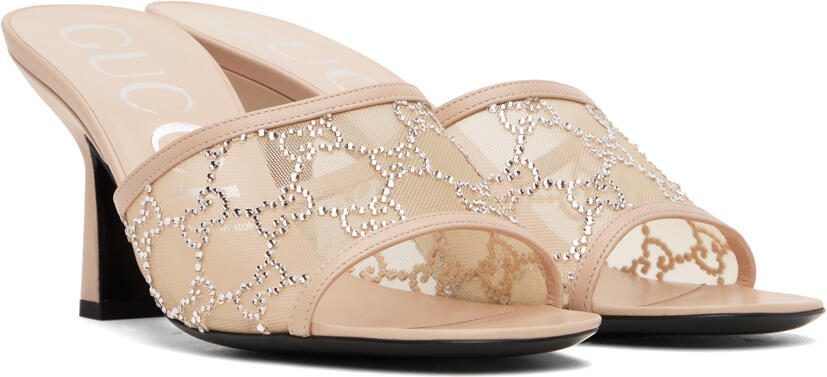 Gucci Pink GG Heeled Sandals - Picture 2