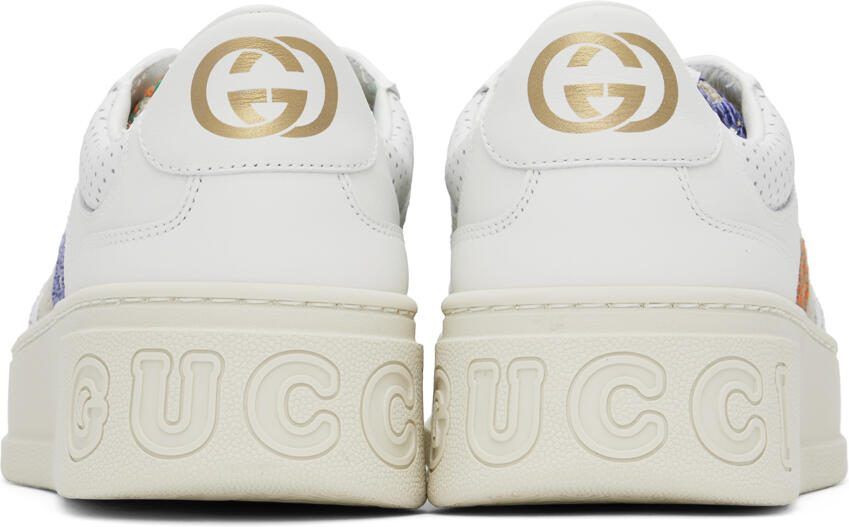 Gucci White  Beige GG Sneakers