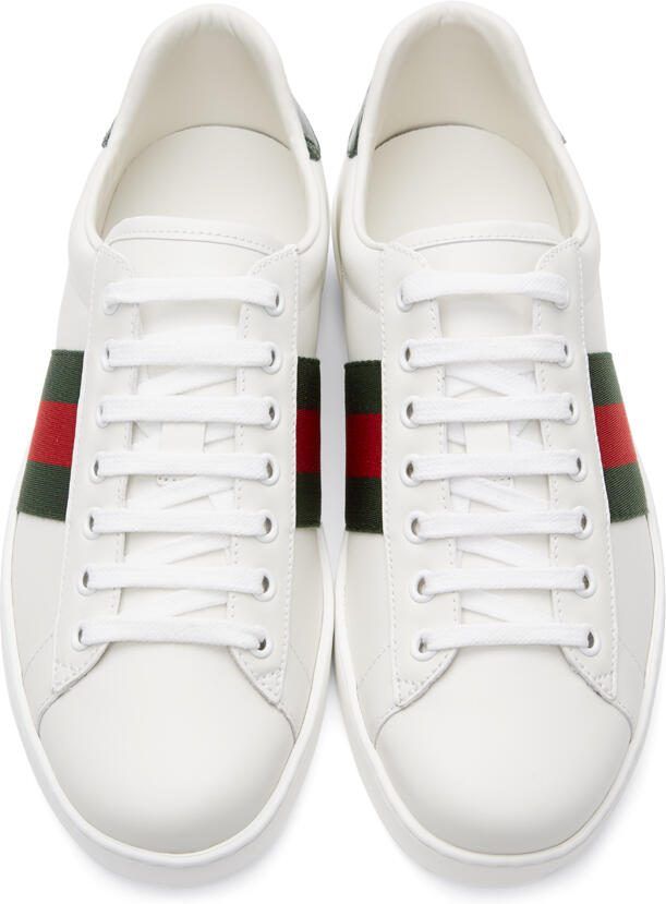 Gucci White  Green Ace Sneakers