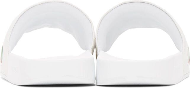Gucci White 'Original ' Pool Slides - Picture 3